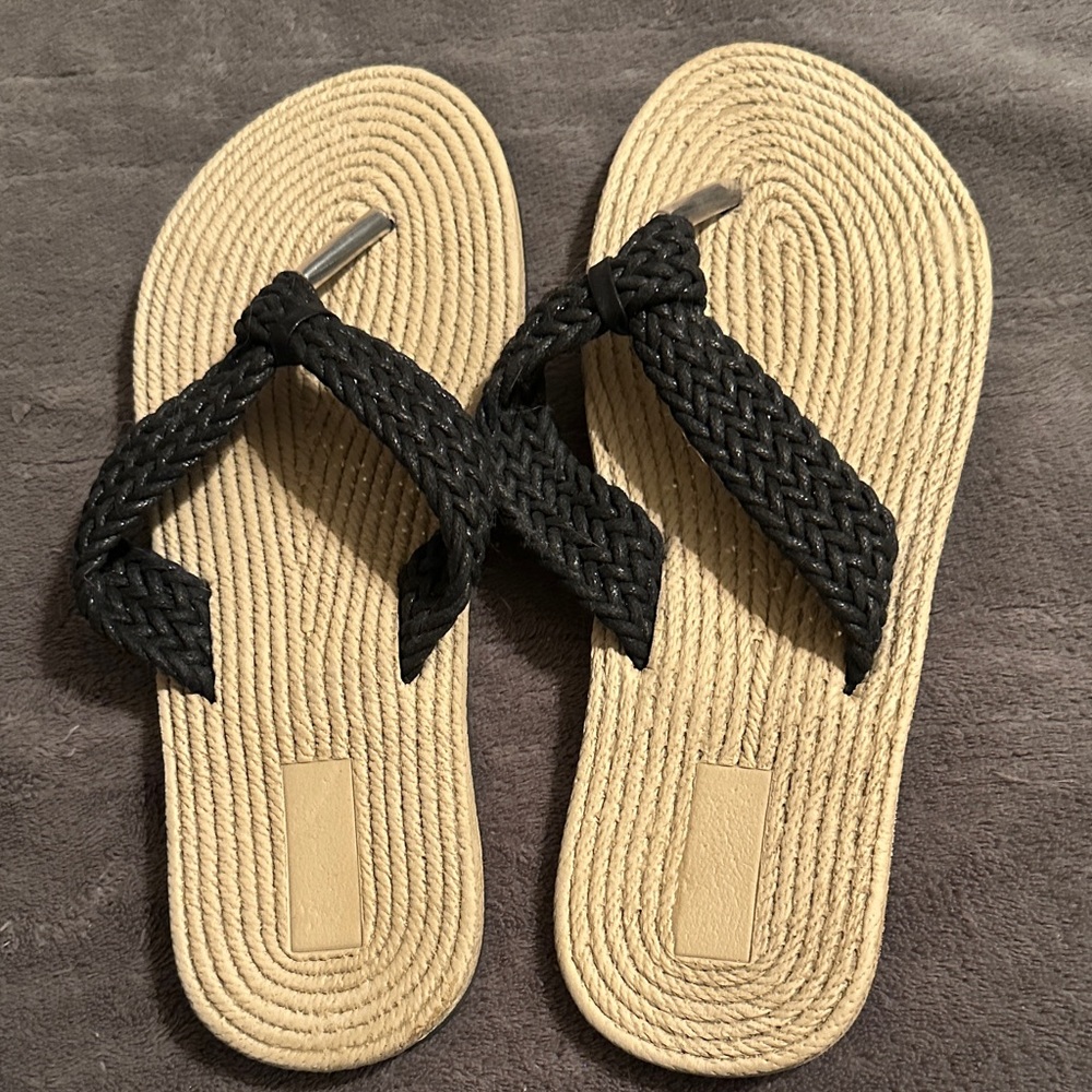 Black Braided Women's Sandals